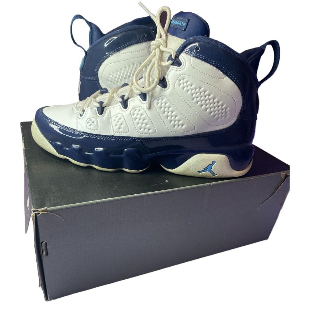 2019 Air Jordan 9 Retro GS UNC Pearl Blue White 6.5Y with box